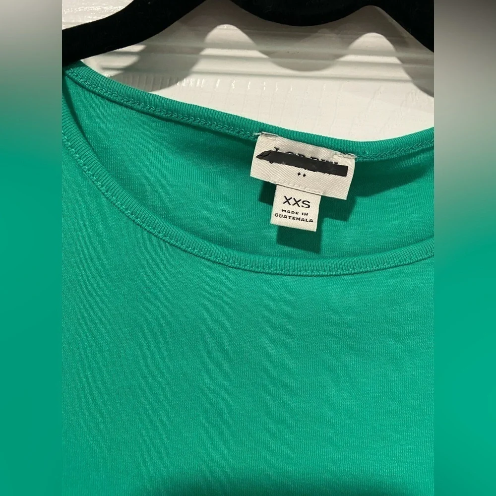 NWOT J. Crew Size XXS Green Mid Weight Scoop Neck Knit Cotton Tank Top